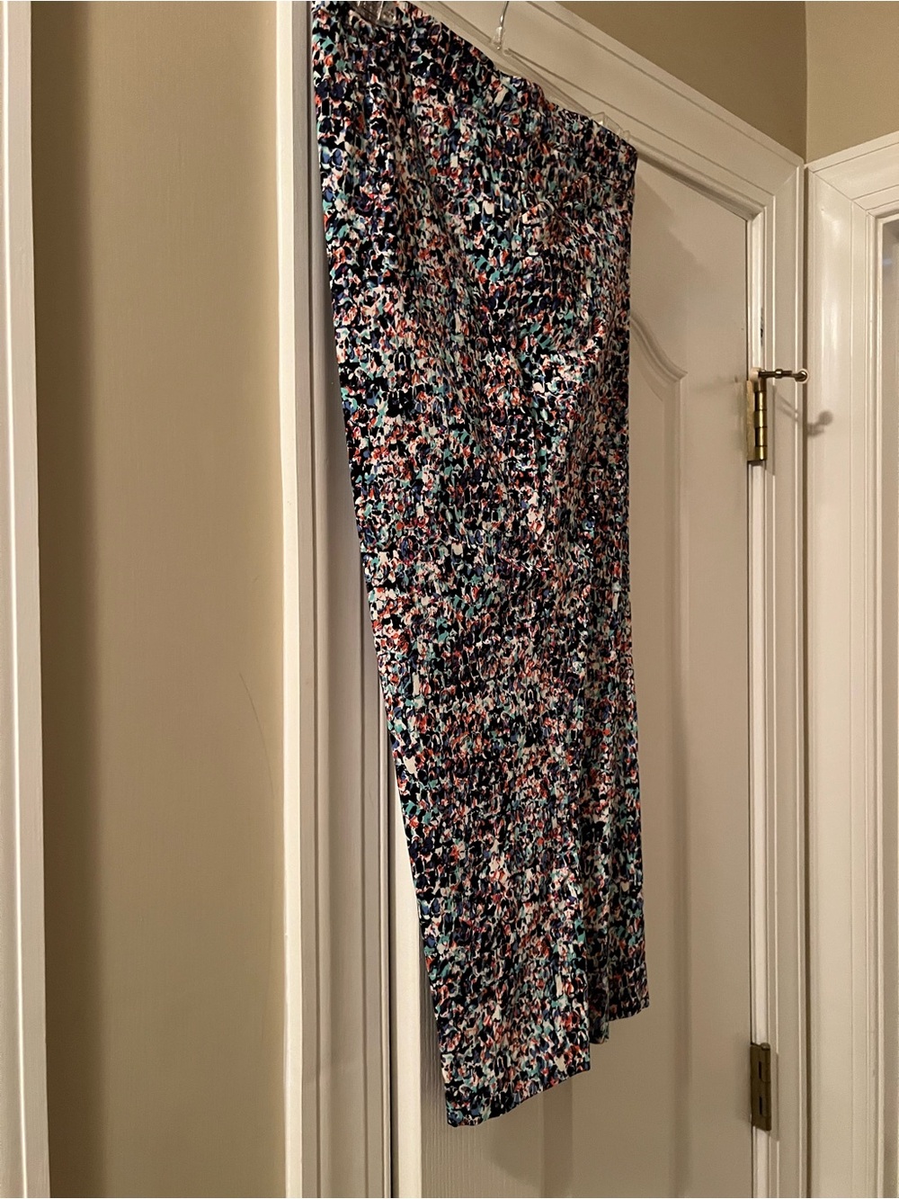 Kim Rogers Floral Speckle Maxi Dress in Navy, Teal & Coral